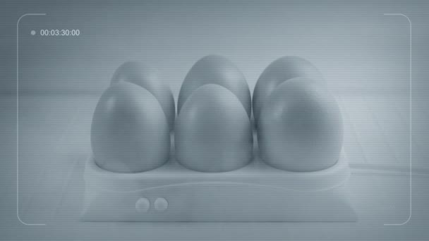 Cctv Egg Jest Odbierane Laboratorium Badawczym — Wideo stockowe