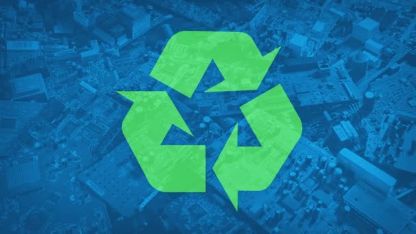 Recycling Computer Onderdelen Grafisch Concept — Stockvideo