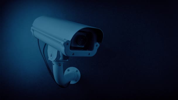 Security Camera Sprayed Blocking View Criminal — Stock Video