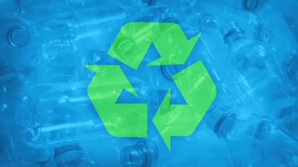 回收空瓶及塑胶废物概念 — 图库视频影像
