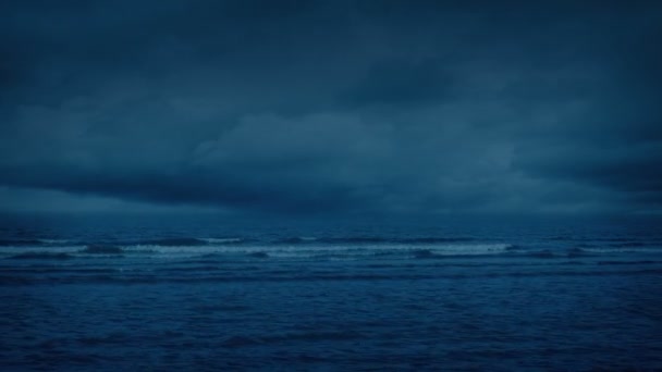 Storm Cloud Ocean Evening — Stock video