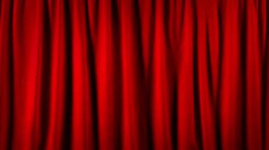 Sahnedeki Kırmızı Tiyatro Perdesi