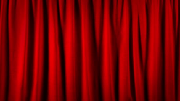 Червоний Театр Завіса Сцені — стокове відео