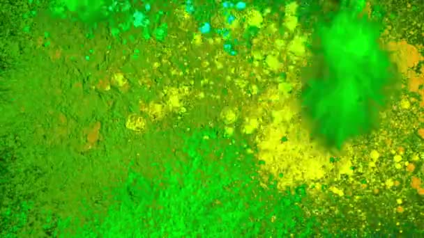 Colori Luminosi Neon Polveri Splatting — Video Stock