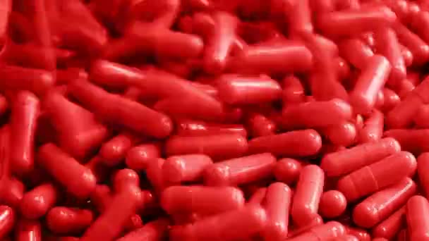 パイル回転に包まれる薬剤のカプセル — ストック動画