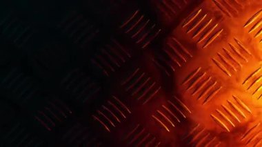 Metal Duvarda Endüstriyel Parlayan Işık Döngüsü
