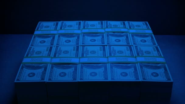 Bezpečnostní Laser Skenuje Peněžní Blok Trezoru — Stock video