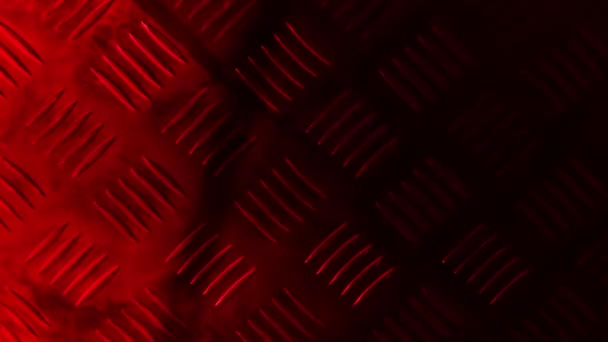 Червоне Попередження Світло Блимає Металевій Поверхні Петлі — стокове відео