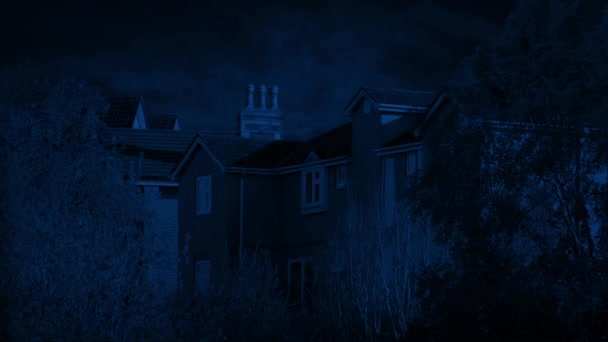 Maisons Avec Lumière Allumée Éteinte Dans Chambre Coucher Nuit — Video