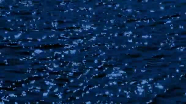 Wasseroberfläche Funkelt Mondlicht — Stockvideo