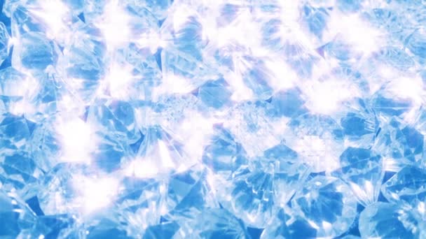 Glinsterende Heldere Stapel Van Diamanten — Stockvideo