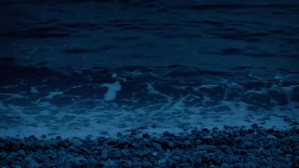 Хвилі Березі Моря Темряві — стокове відео