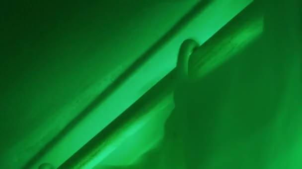 Paranormal Force Throwing Curtain Green Glow — Stock Video
