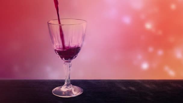 Partide Bir Bardak Şarap Dökülür — Stok video