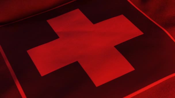 Tas Aid Pertama Dalam Cahaya Ambulans — Stok Video
