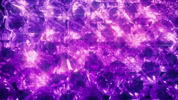 Jiskřivé Růžové Diamanty Pohybující Výstřel — Stock video