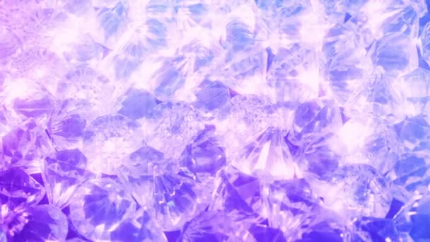 Glittrande Diamanter Färgglada Ljus Rikedom Koncept — Stockvideo