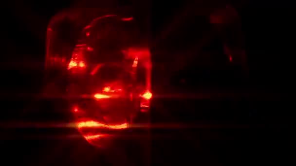 Blinkende Rote Leuchtfeuer Nahaufnahme — Stockvideo