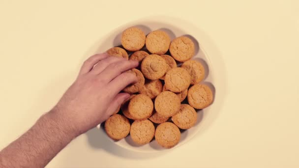Печива Зняті Плити Timelapse — стокове відео