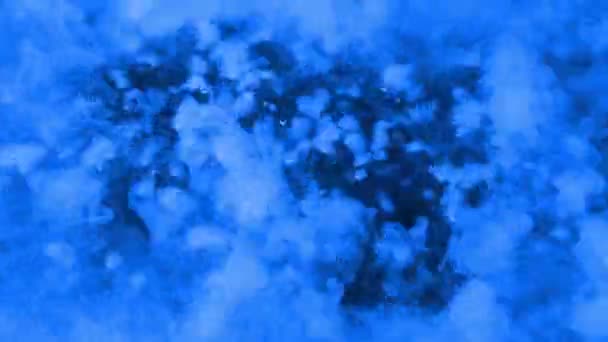 Kék Kémiai Reakció Buborékfelszín — Stock videók
