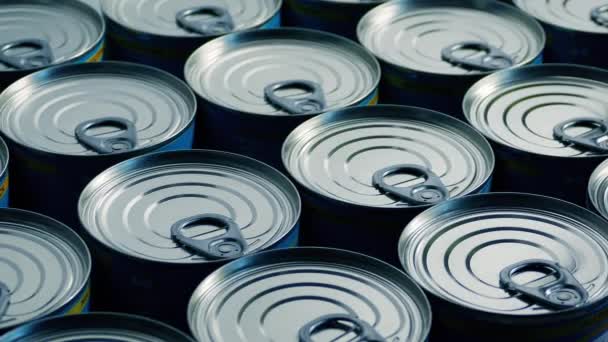 Generic Cans Food Pull Rings — Stock Video