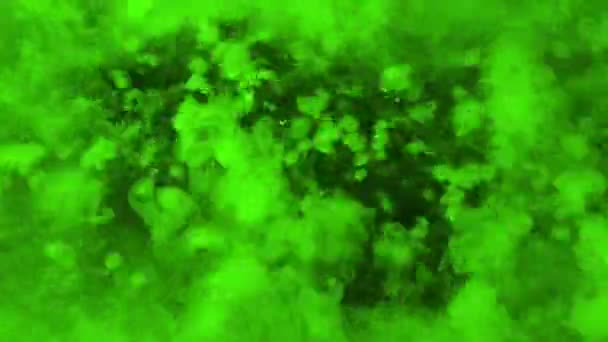Zielona Reakcja Chemiczna Bubbling Powierzchnia — Wideo stockowe