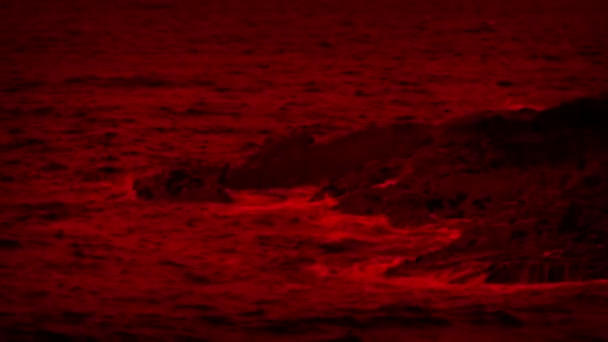 Rocas Peligrosas Mar — Vídeo de stock