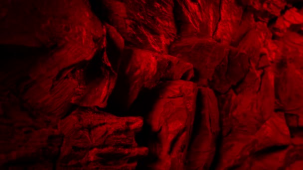 Marte Cueva Pared Móvil Disparo — Vídeo de stock
