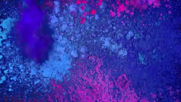 Powder Splatting Bright Wall Colors — Stok Video