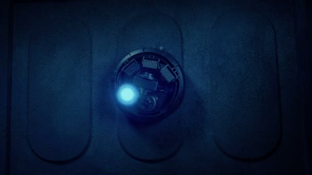 Spion Pflanzt Bombe Wand Science Fiction Szene Schüsse — Stockvideo