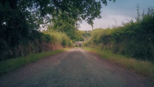 Mutarea Lungul Drumului Țară Ziua Vară — Videoclip de stoc