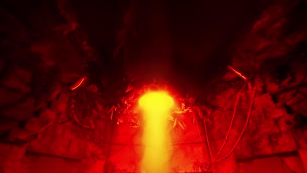 Sci Gigantes Explosões Laser Antiga Tecnologia Alienígena — Vídeo de Stock