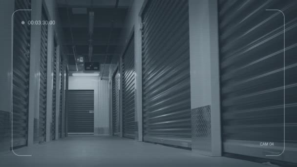 机械人巡逻储存设施Pov — 图库视频影像