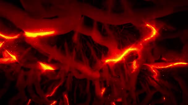 Organismo Paranormal Con Señales Eléctricas Brillando Oscuridad — Vídeos de Stock