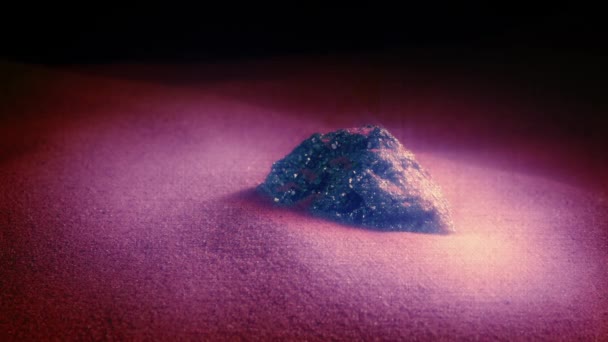 Metálico Mineral Rock Scifi Material — Vídeos de Stock
