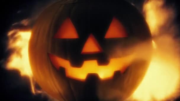 Halloween Dynia Dymem Wybuchu — Wideo stockowe
