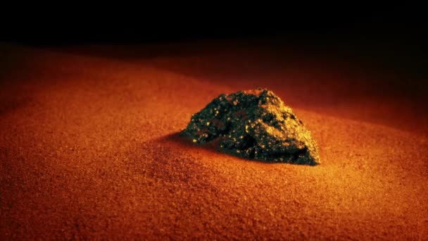 Roche Minerai Brillant Dans Grotte Matériau Précieux — Video