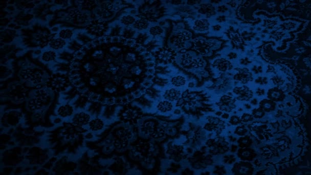 Creatură Înfricoșătoare Umbre Peste Covorul Persan Noaptea — Videoclip de stoc