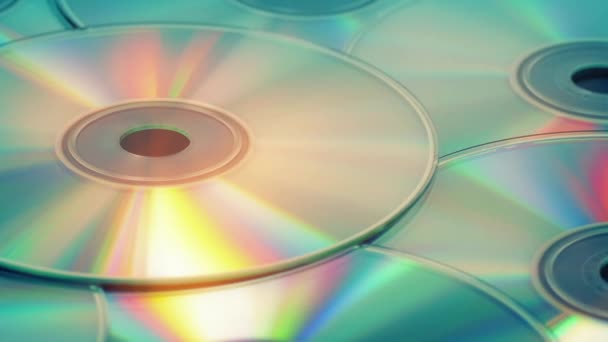 Rohlinge Rotierende Computer Discs — Stockvideo