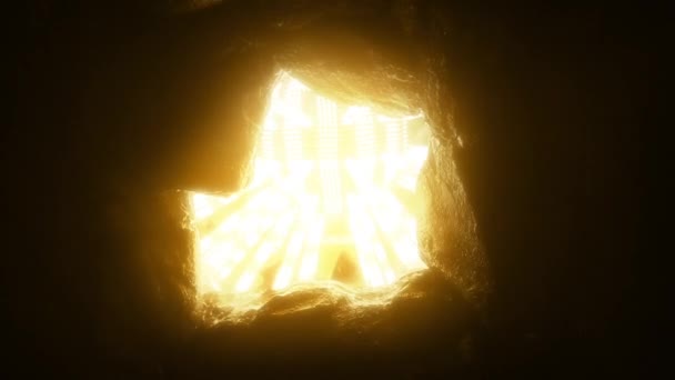Bright Machine Glowing Wall Scifi Weird Tech — Vídeo de Stock