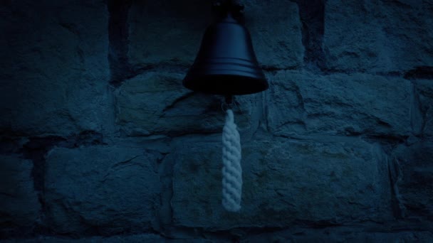 Dzwonek Jest Dzwonek Ścianie Wieczorem — Wideo stockowe