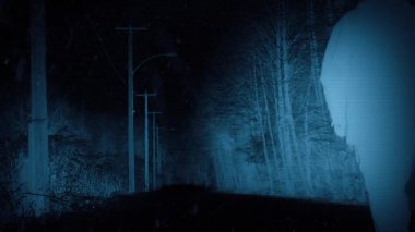 Karda Yolda Yürüyen Anonim Adam.