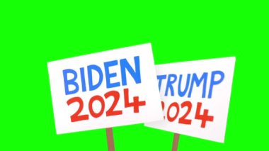 2024 Tabela Biden ve Trump Jostling Komik Grafik