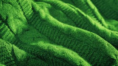 Yeşil desenli Kintted Giysi Kapanış Çekimi