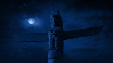 Geceleri Totem Kutbuna Kar yağışıweather forecast