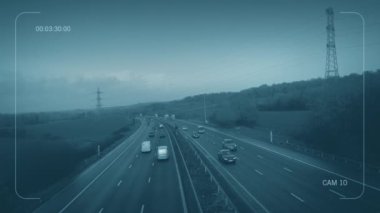 Kırsal bölgedeki CCTV Yolu ve Elektrik Hatları