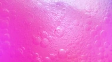 Pembe Soda İçme Kabarcıkları Ayrıntısı