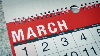 Aylar Takvim Sayfaları Döndürme Vuruşu