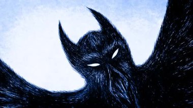 Şimşek Korkunç Yaratık Resmini Aydınlatıyor