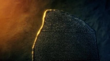 Mağarada Eski Yazılar Yazılı Tablet